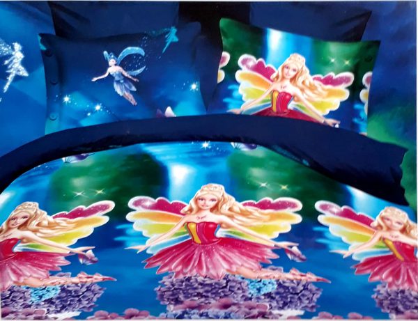Fairy 3D Print Polycotton Bed Sheet for Kids from Nandini Handicrafts Jaipur