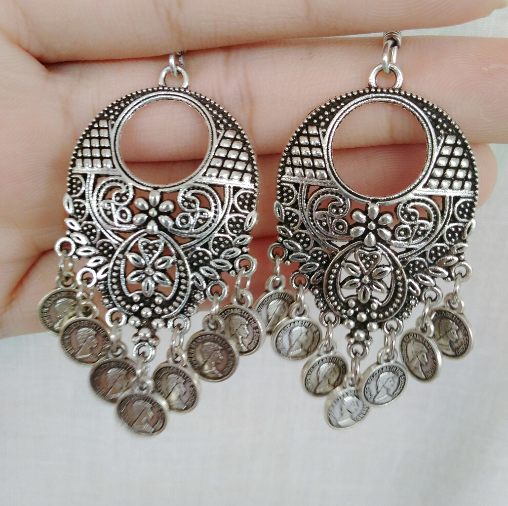 Chandbali German Silver Hand Crafted Earrings - Nandini Handicrafts