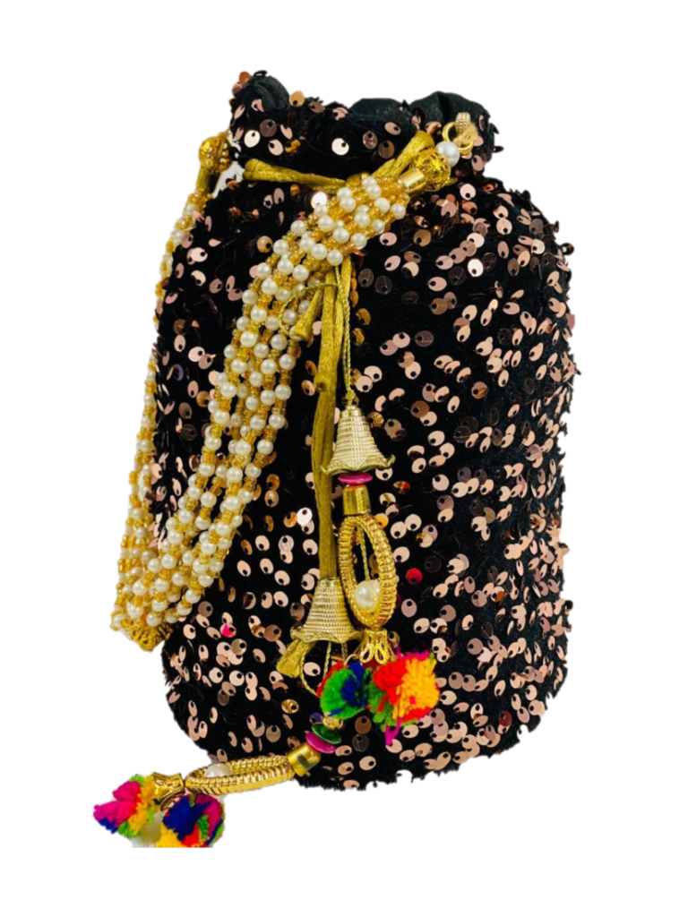 Sequins Work Potli Bags | Wristlets by Nandini Handicrafts Jaipur