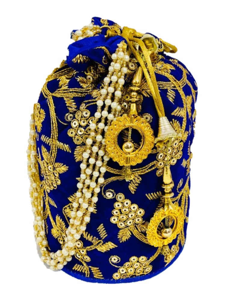 Velvet Zari Sitara Work Potli Bags by Nandini Handicrafts Jaipur