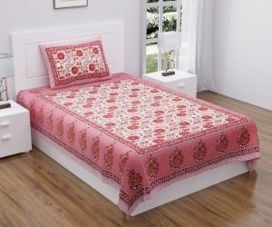 Single Bed Cotton Bedsheets by Nandini Handicrafts Jaipur