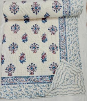 Hand Block Print Rajai | Quilt | Jaipuri Rajai | Jaipur Quilt by Nandini Handicrafts Jaipur