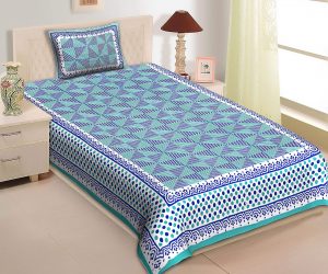 Single Bed Cotton Bedsheets by Nandini Handicrafts Jaipur